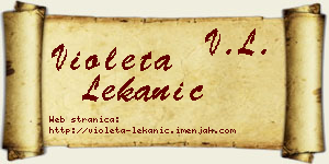 Violeta Lekanić vizit kartica